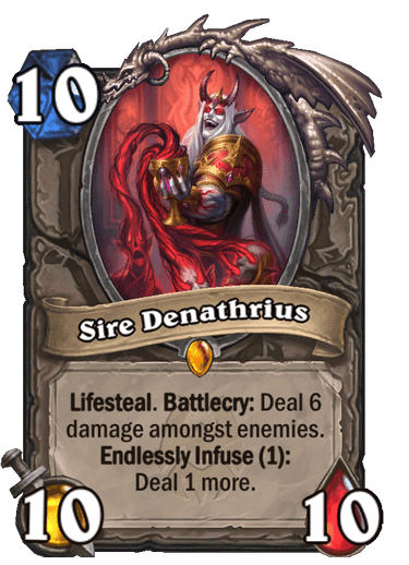 Infused Sire Denathrius - will still upgrade after a friendly minion dies