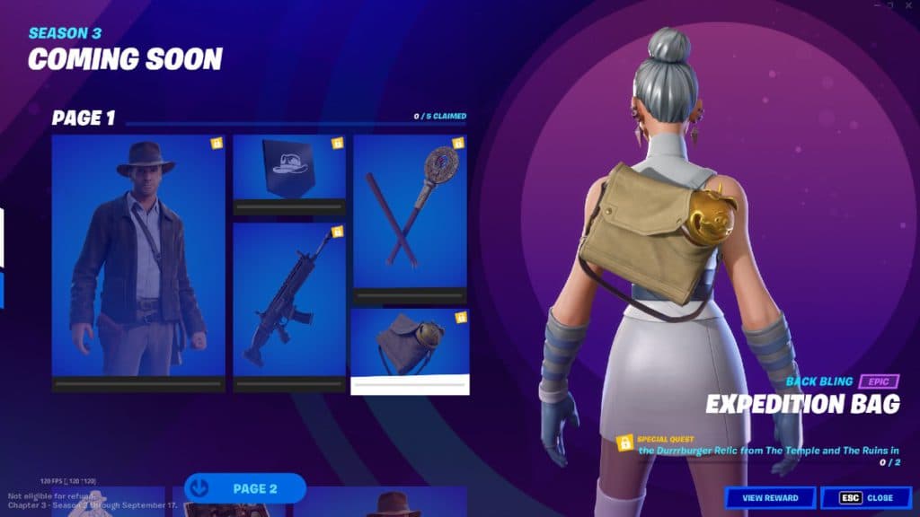 Everything new in Fortnite Chapter 3 Season 3: Indiana Jone skin