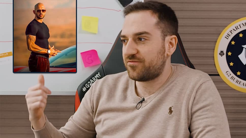 G2 CEO Carlos placed on leave for 8 weeks after Andrew Tate tweet cover image