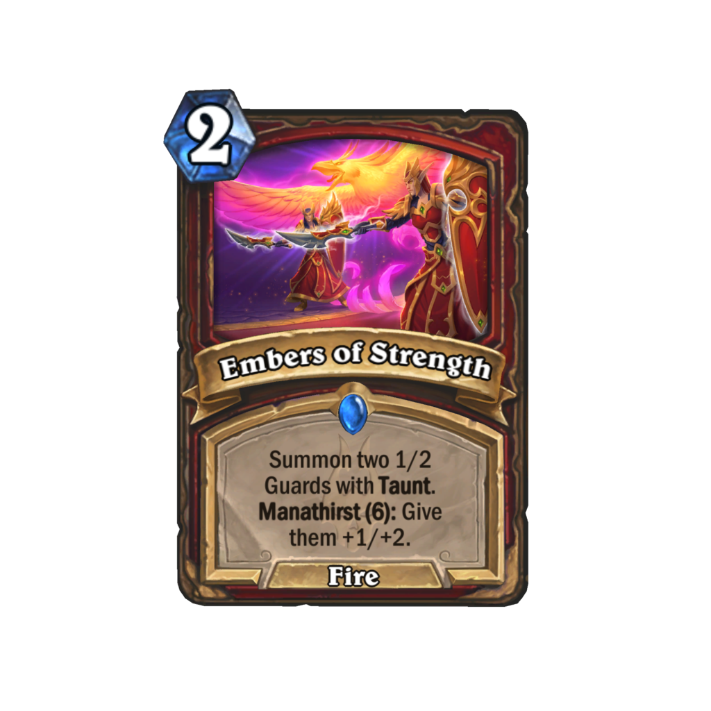 The Embers of Strength - Manathirst spell - Image via Hearthstone