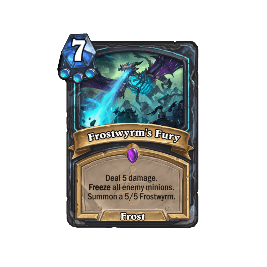 Frostwyrm's Fury in the new Hearthstone expansion. Image via Blizzard Entertainment.