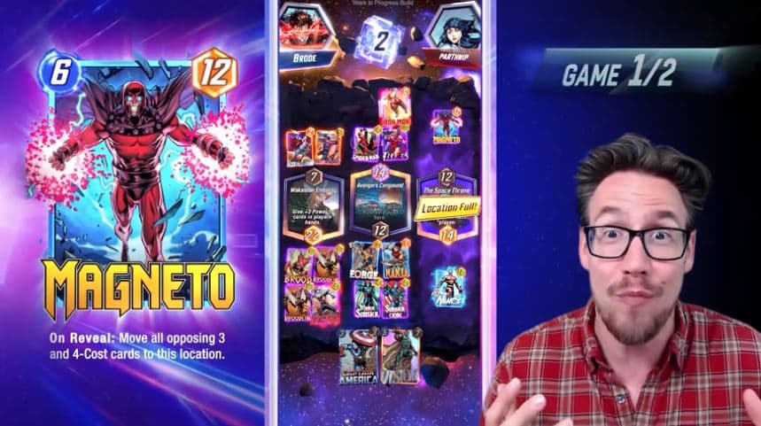 Cards and gameplay - Image via Marvel Snap