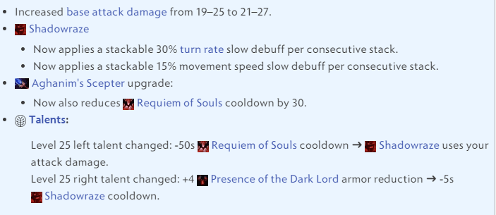 Shadow Fiend's changelog in patch 7.32