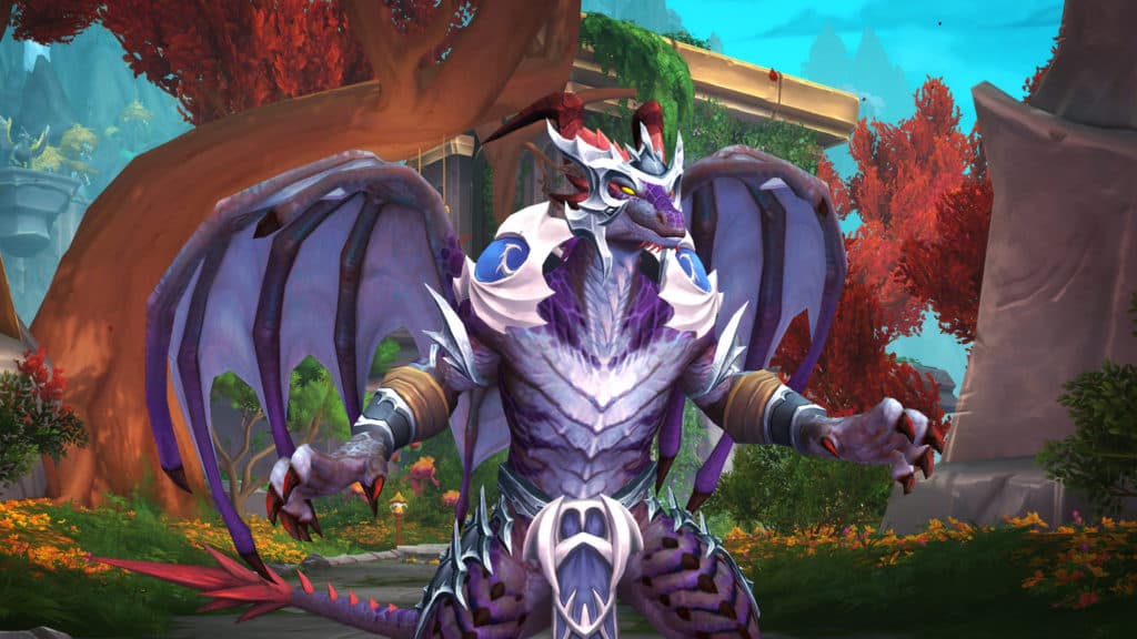 The Dracthyr Evoker in WoW Dragonflight are the game's first-ever race and class combination. Image via Blizzard Entertainment.