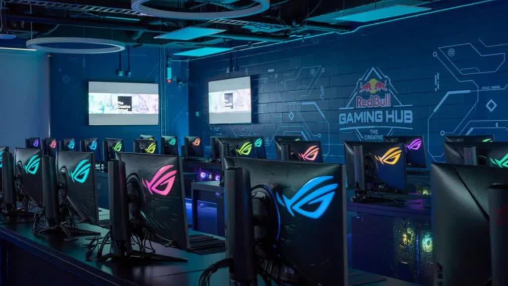 Inside of the Red Bull Gaming Hub. Image via Red Bull Canada.