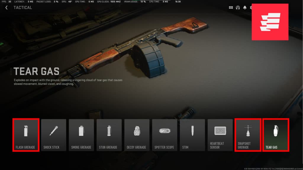 Flash Grenades, Snashots and Tear Gas Grenades are part of the Tactical Extraction mission.