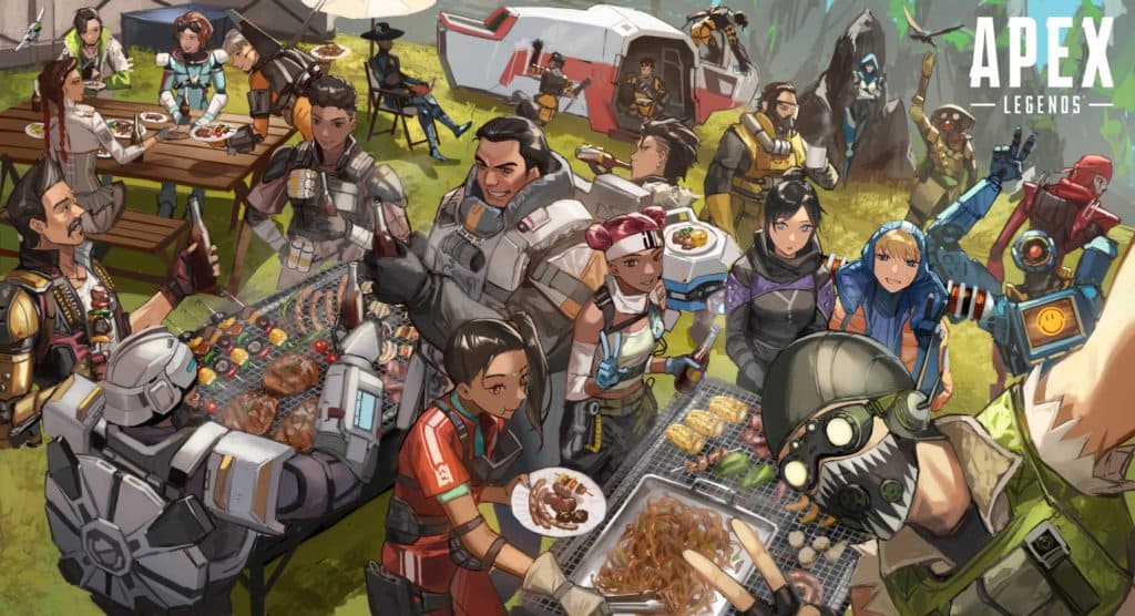 Apex Legends Backgrounds: The Legends enjoying a nice little BBQ after their bloodsport (&gt;w&lt;)