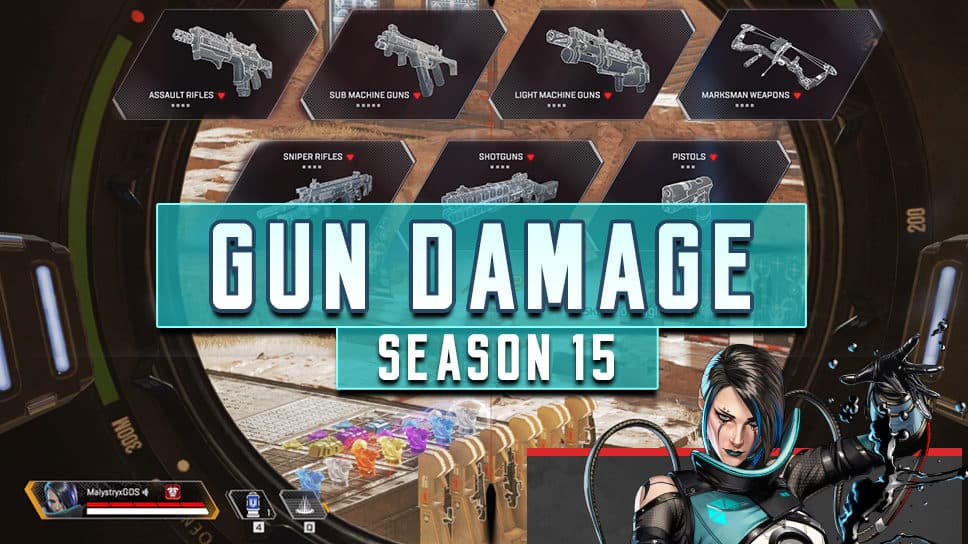 Apex Legends Gun Damage for Season 15: Head, Body, Limb and Shots to Kill cover image