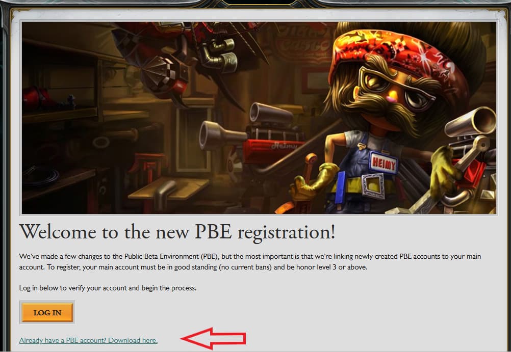 How to create a League of Legends PBE Account?