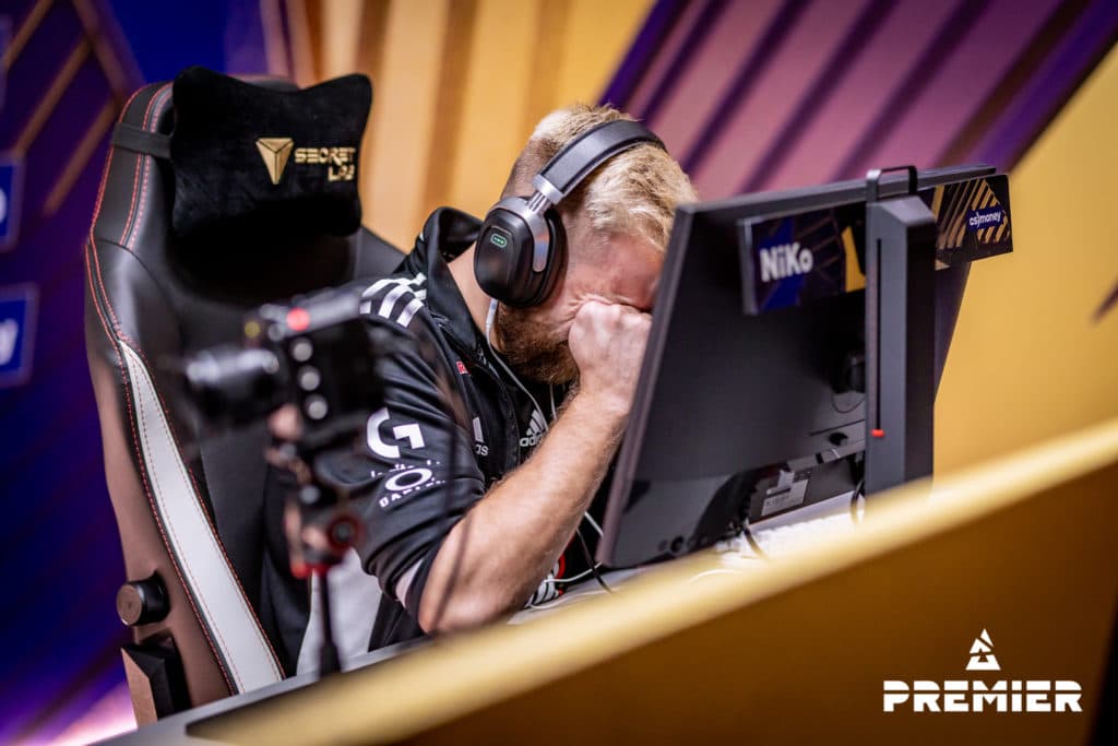 Despite NiKo's best attempts, G2 fell short of victory. Image via BLAST Premier and <a href="https://twitter.com/Vexanie" target="_blank" rel="noreferrer noopener nofollow">Stephanie Lindgren</a>