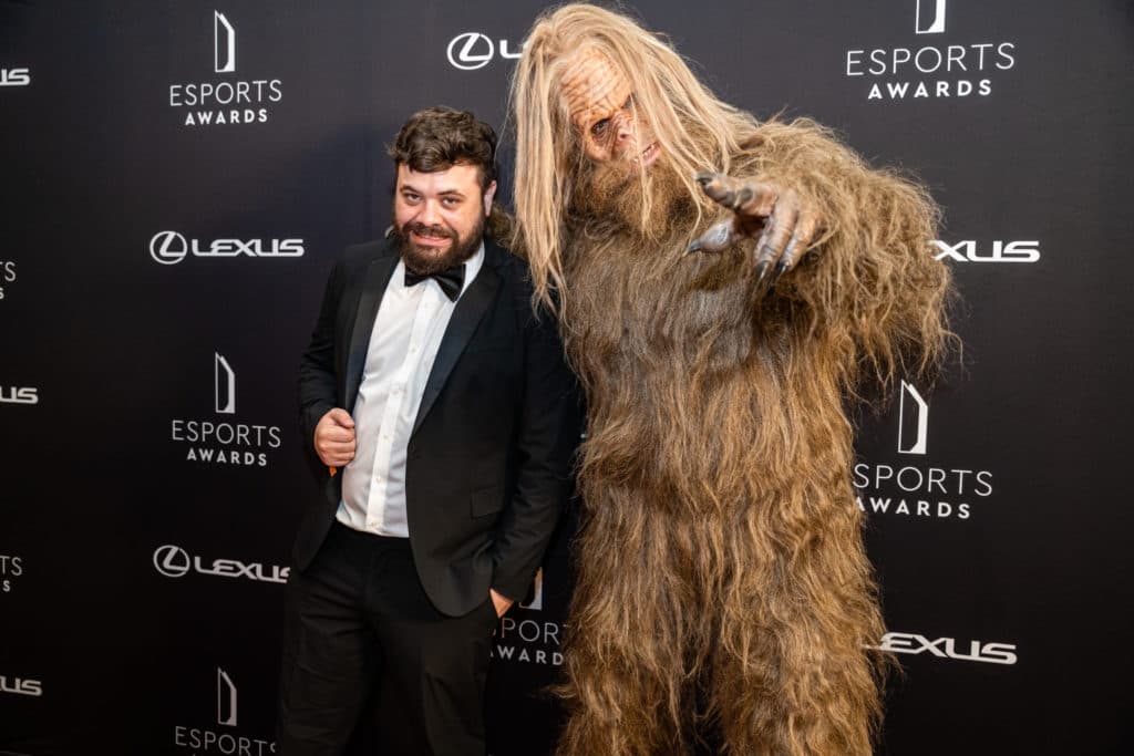 Sasquatch with Hungrybox at the Esports Awards in Vegas
