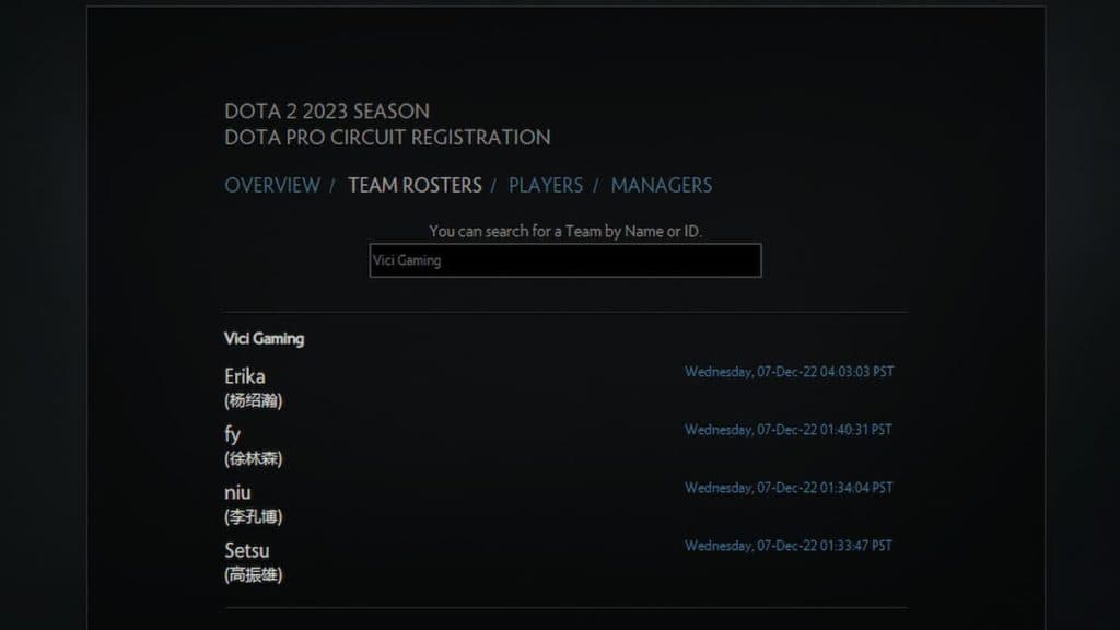 (Image via <a href="https://www.dota2.com/majorsregistration/rosters">Dota Pro Circuit Registration</a> page)