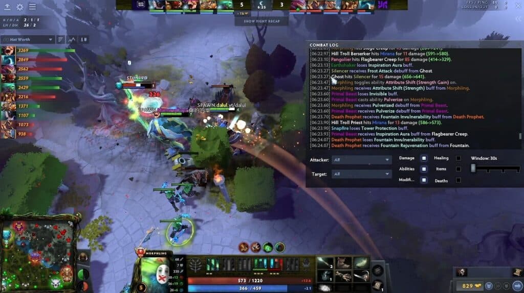 Yangon Galacticos playing Dota 2. Screenshot via Streamable.