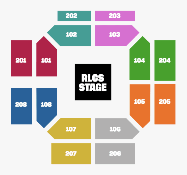 RLCS Winter Major seating. Imaage via DreamHack.