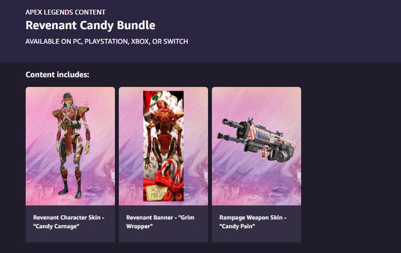 New Apex Legends Prime Gaming Bundle Features Holiday Cosmetics