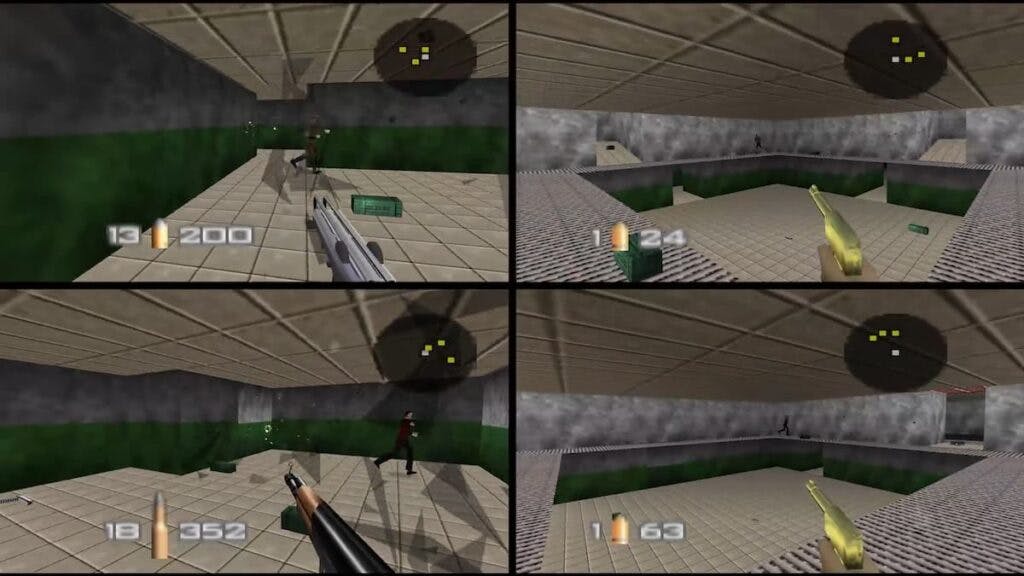 GoldenEye 007's split screen action was a huge draw (Image via Rare Ltd.)