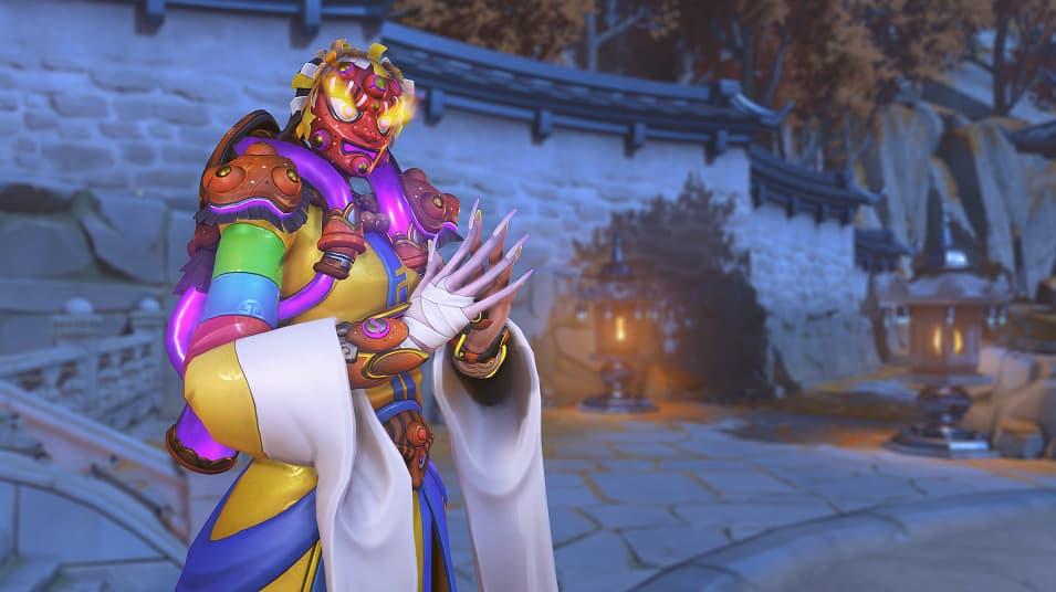 Masked Dancer Llegendary Moira skin in Overwatch 2 (Image via Blizzard Entertainment)