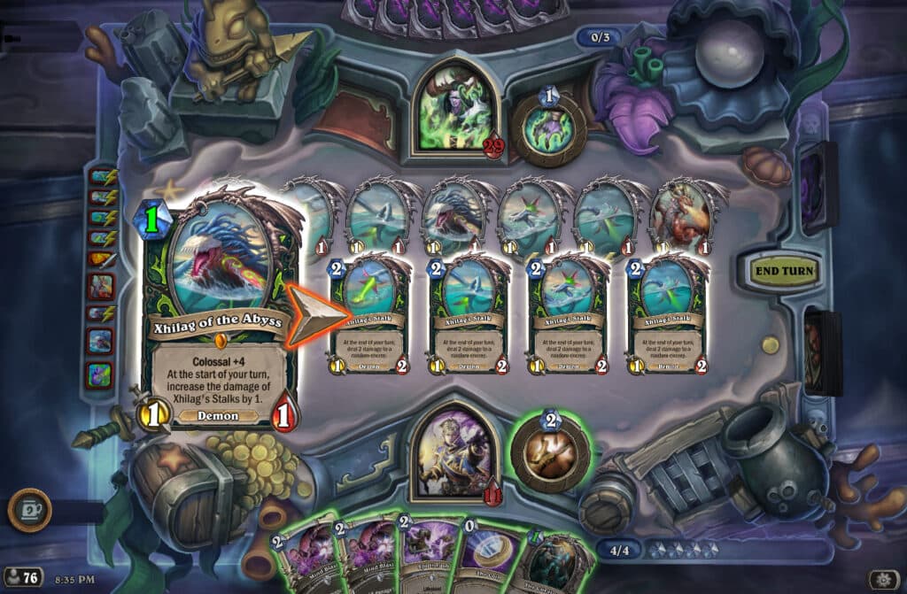 Xhilag of the Abyss in Hearthstone (Image via Blizzard Entertainment)