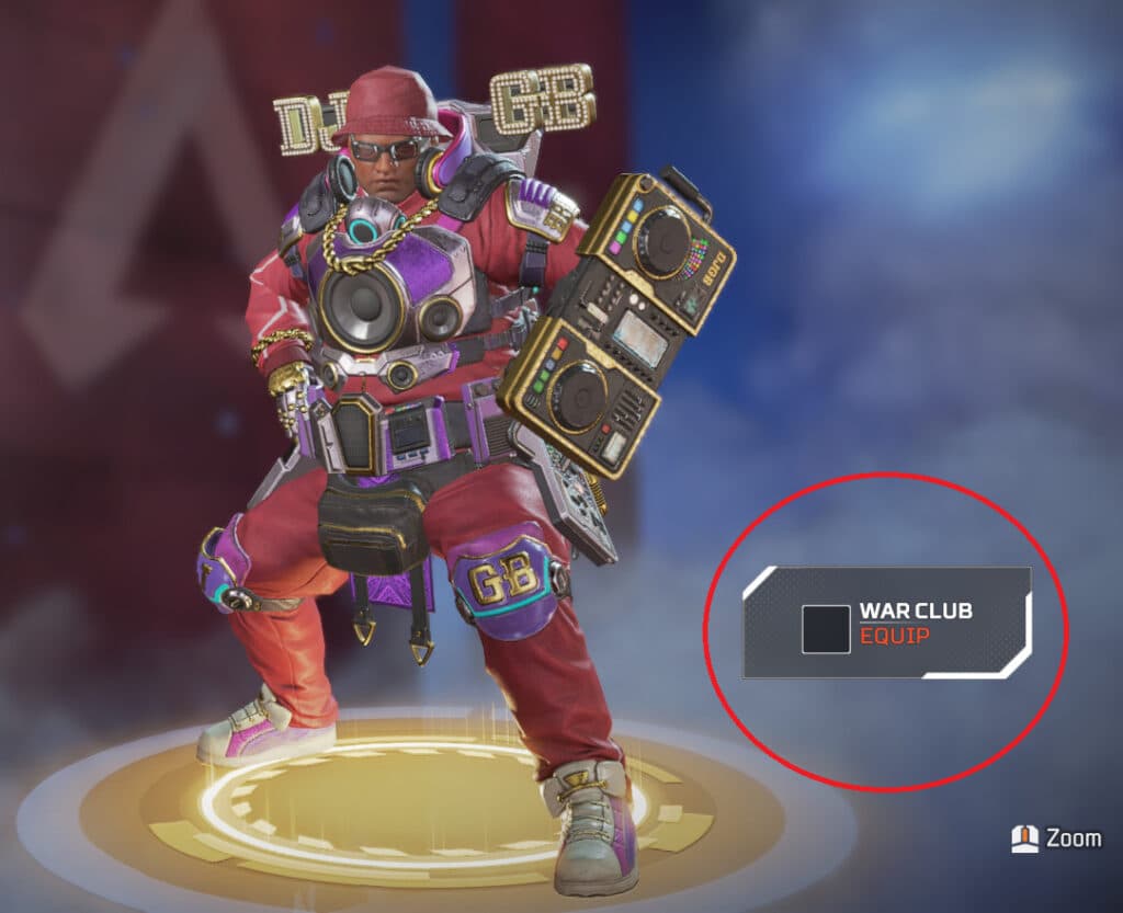 Equipping an Heirloom (Image via Electronic Arts Inc.)