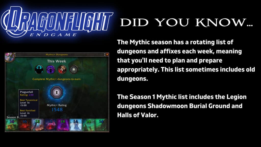 Dragonflight Endgame Pt. Three How to do Mythic+ dungeons Esports.gg