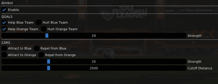 Aimbot BakkesMod plugin. Image via Esports.gg.