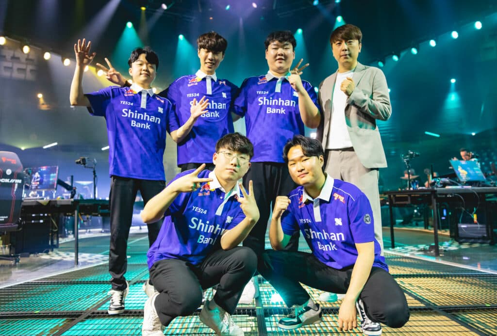 DRX pose after taking down BBL Esports in their first matchup at VCT LOCK//IN