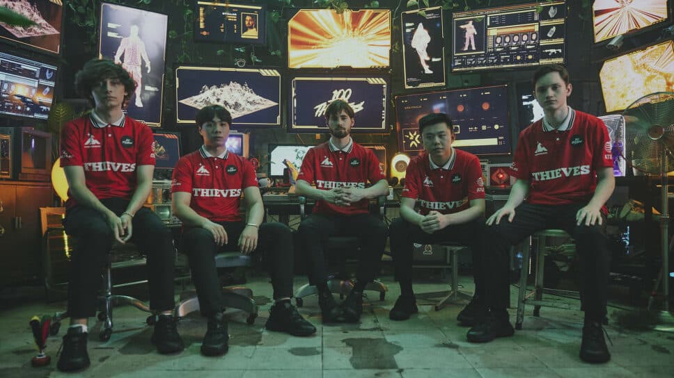 100 Thieves survive Nail-Biting encounter with EDward Gaming in the VCT LOCK//IN Omega Bracket. cover image