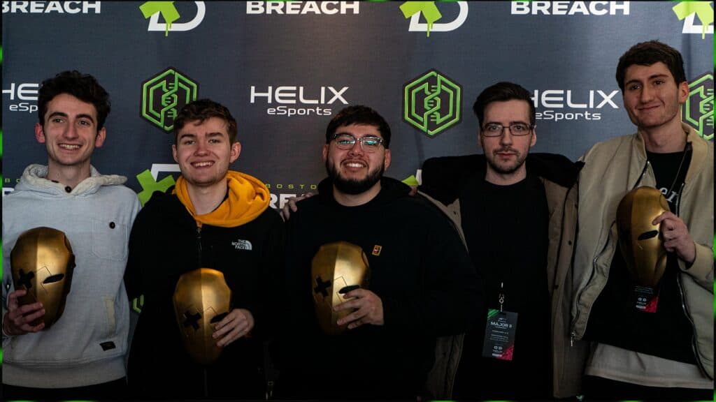 2ReaL, second in from the left, was part of the Boston Open winning team. Photo via Ant Stonelake.