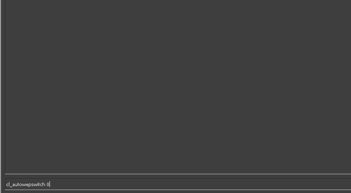 To change via console Set cl_autowepswitch to 0 in the CS:GO console.
