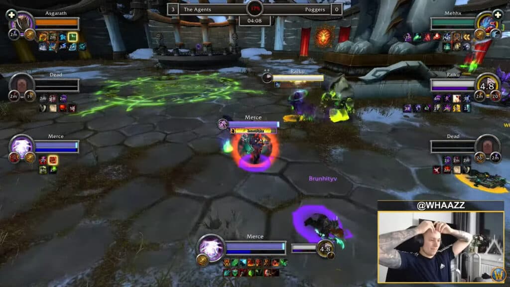 The Agents versus Poggers during the World of Warcraft Arena World Championship (Image via Blizzard Entertainment)