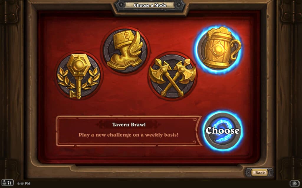 Hearthstone Tavern Brawl location (Image via Blizzard Entertainment)