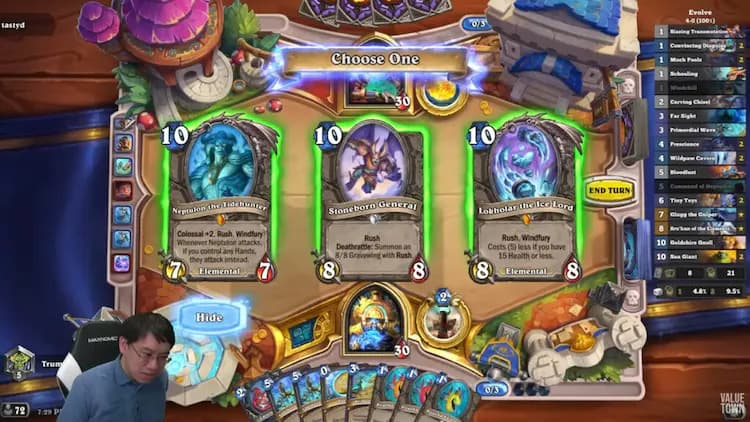 Evolve Shaman in Hearthstone (Image via Jeffrey "Trump" Shih)