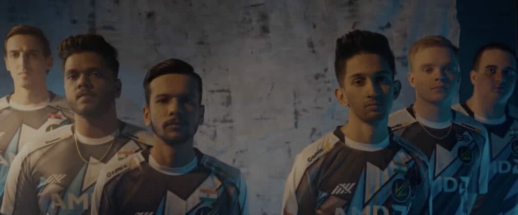 Velocity Gaming 2023 Starting Roster + Dav the coach - Image via Velocity Gaming