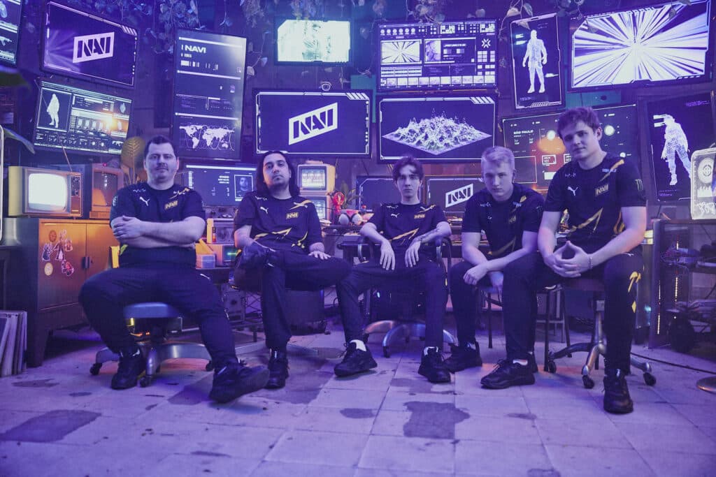 NAVI Roster VCT EMEA 2023 (Photo by Lance Skundrich/Riot Games)
