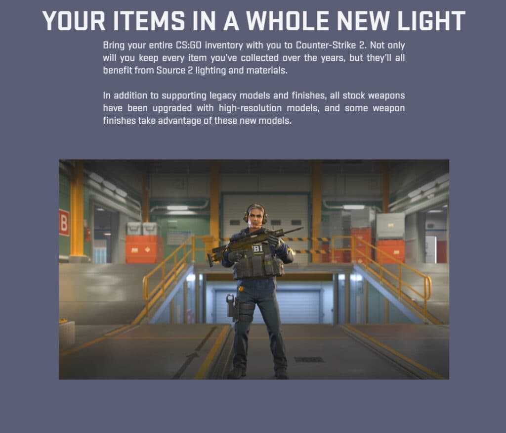 Valve has confirmed CS:GO skins will transfer to Counter-strike 2