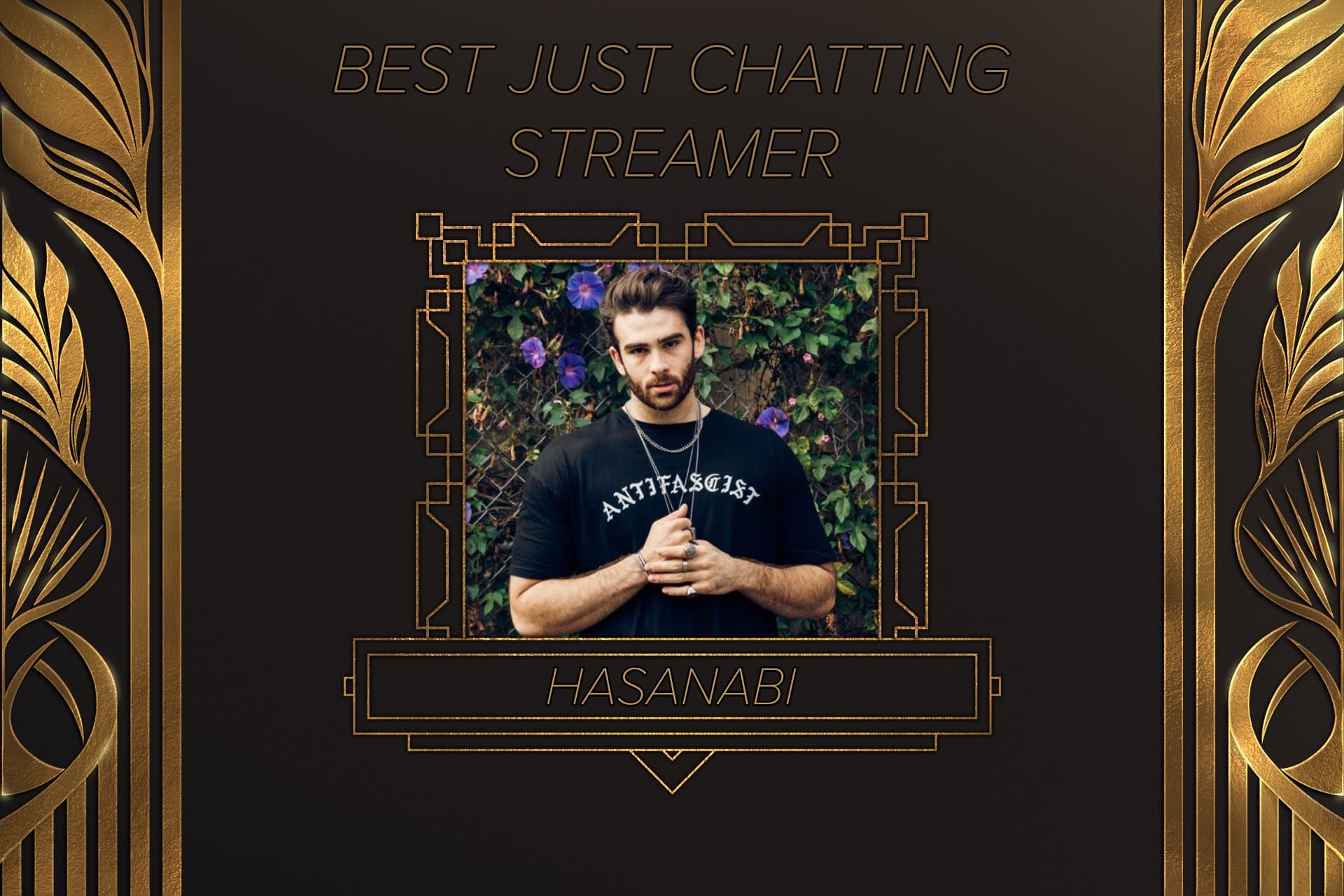 Hasanabi won the best Just Chatting streamer at the awards. (Image Credit: Streamer Awards 2023)