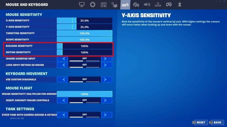 How to change Fortnite building and editing sensitivity on mouse and keyboard cover image