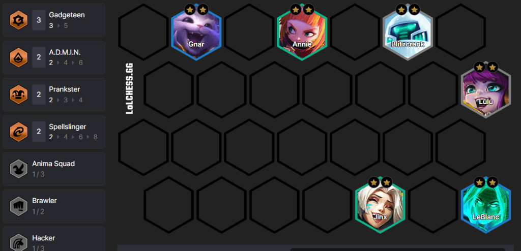 Level 6 board example (Image via Lolchess.gg)