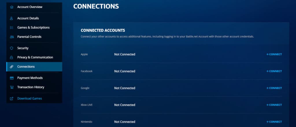 How to link your Battle.net account (Image via Blizzard Entertainment)