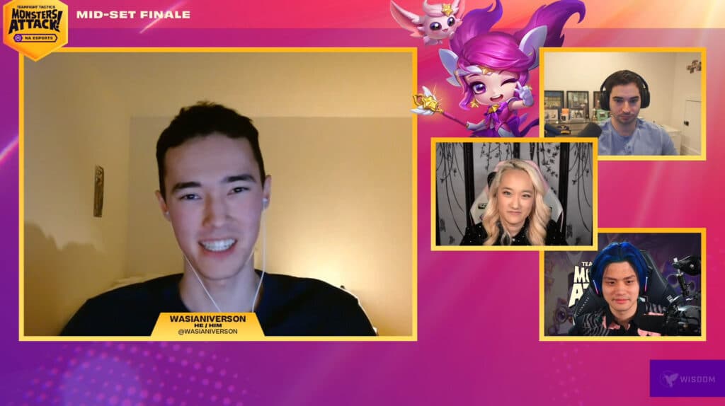 Wasianiverson's interview with Esportslaw, Nekkra, and Frodan (from top to bottom) (Image via Riot Games)