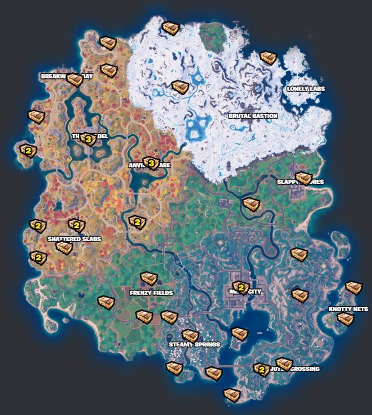 All Thunder Spear locations in Fortnite | Esports.gg