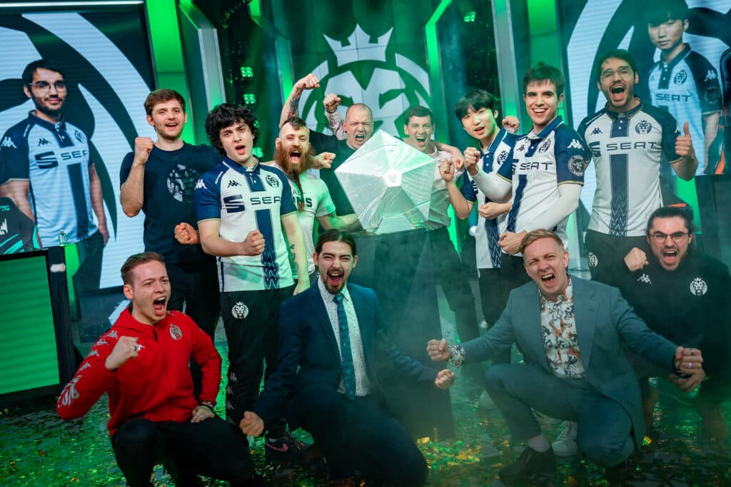 Berlin, Germany - April 23 --- during the 2023 League of Legends EMEA Championship Series Spring Split Finals at the LEC Studio on April 23 2023 in Berlin Germany (Photo by Michal Konkol/Riot Games)