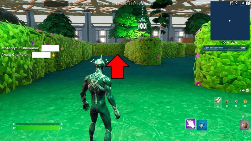 Go back to the glowing lantern and follow this path