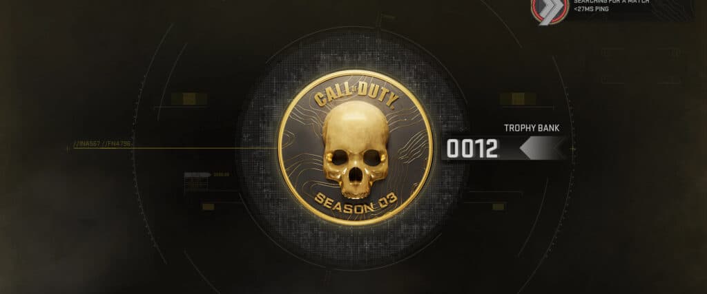 After each game, MW2 will show you an updated Trophy Bank counter.