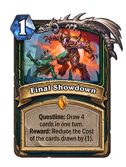 Final Showdown (the first phase of the Demon Hunter Questline) <br>Old: Draw 6 cards in one turn. <br><strong>New: Draw 4 cards in one turn.</strong>