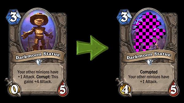 Corrupted cards (Image via Blizzard Entertainment)