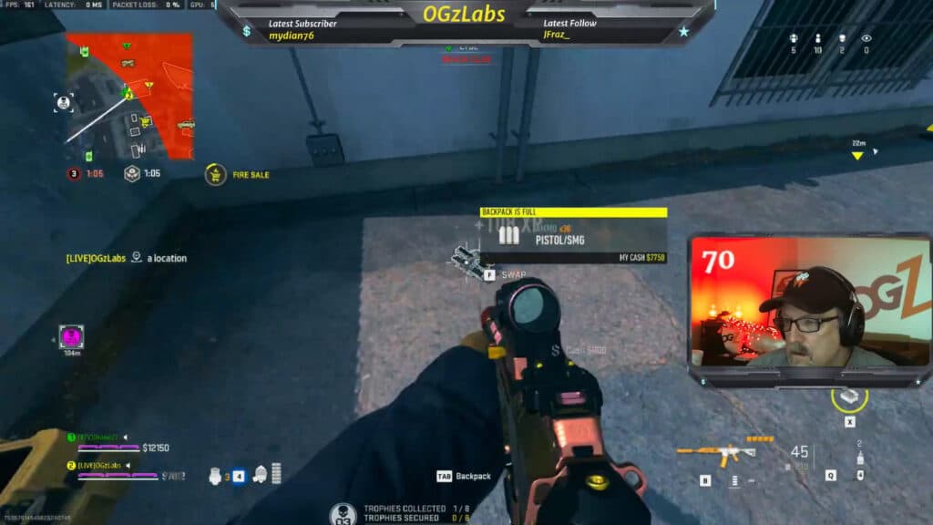 Usually streaming alone on his road to 1,000 solo wins, OGzLabs invited others after his boost in viewers (Image via OGzLabs)