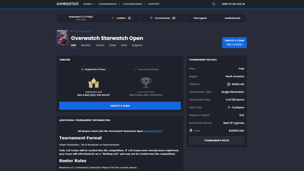 How to register for the Starwatch Open (Image via GameBattles)