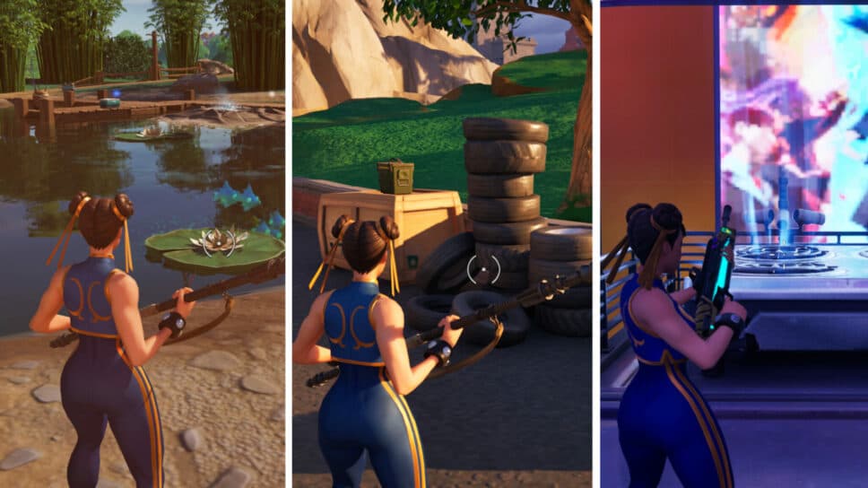 Where to find a Lily Pad, Tire and Air Vent in Fortnite cover image