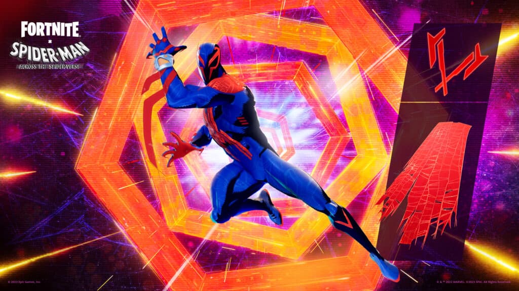 Spidey 2099 cosmetics (Image Credit: Epic Games)
